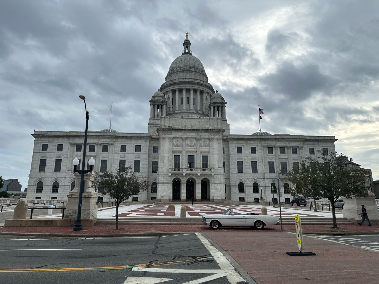 1966 Ford Galaxie in front of the Rhode Island State Capitol in Providence