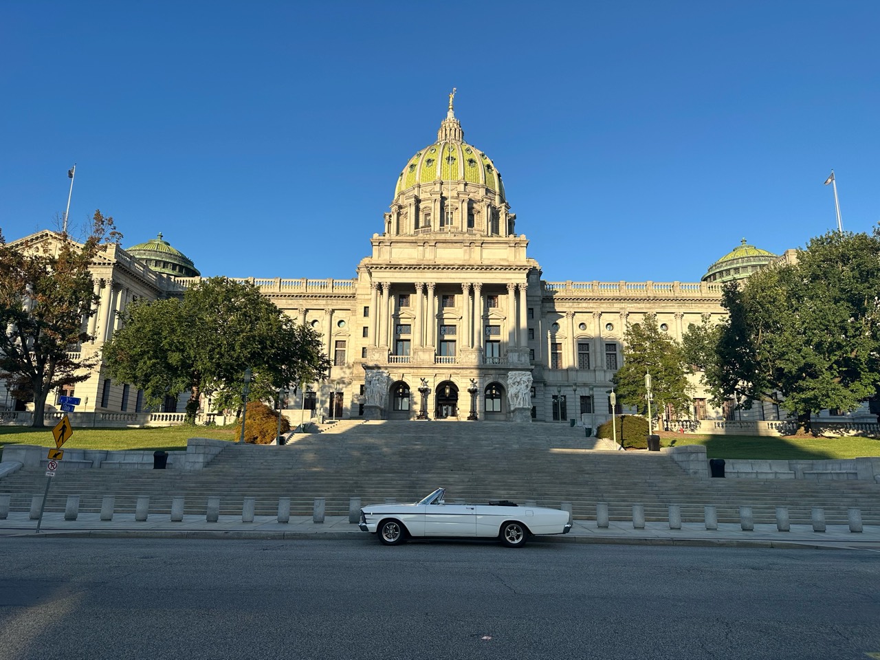 1966 Ford Galaxie in front of the Pennsylvania State Capitol in Harrisburg
