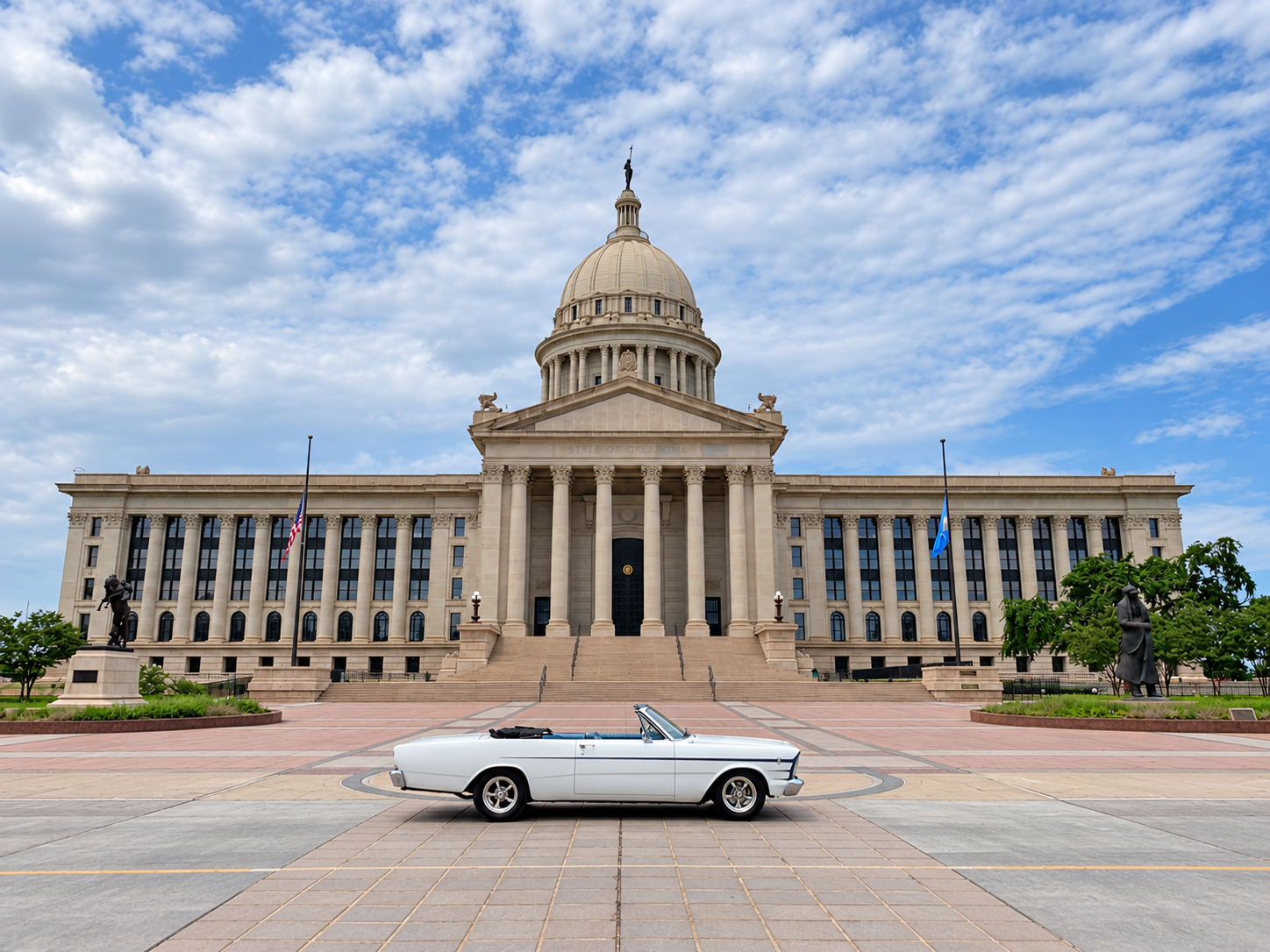 1966 Ford Galaxie in front of the Oklahoma State Capitol in Oklahoma City