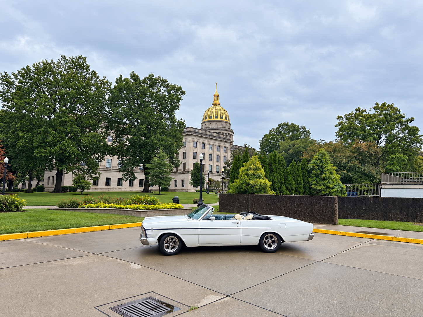 1966 Ford Galaxie in front of the West Virginia State Capitol in Charleston