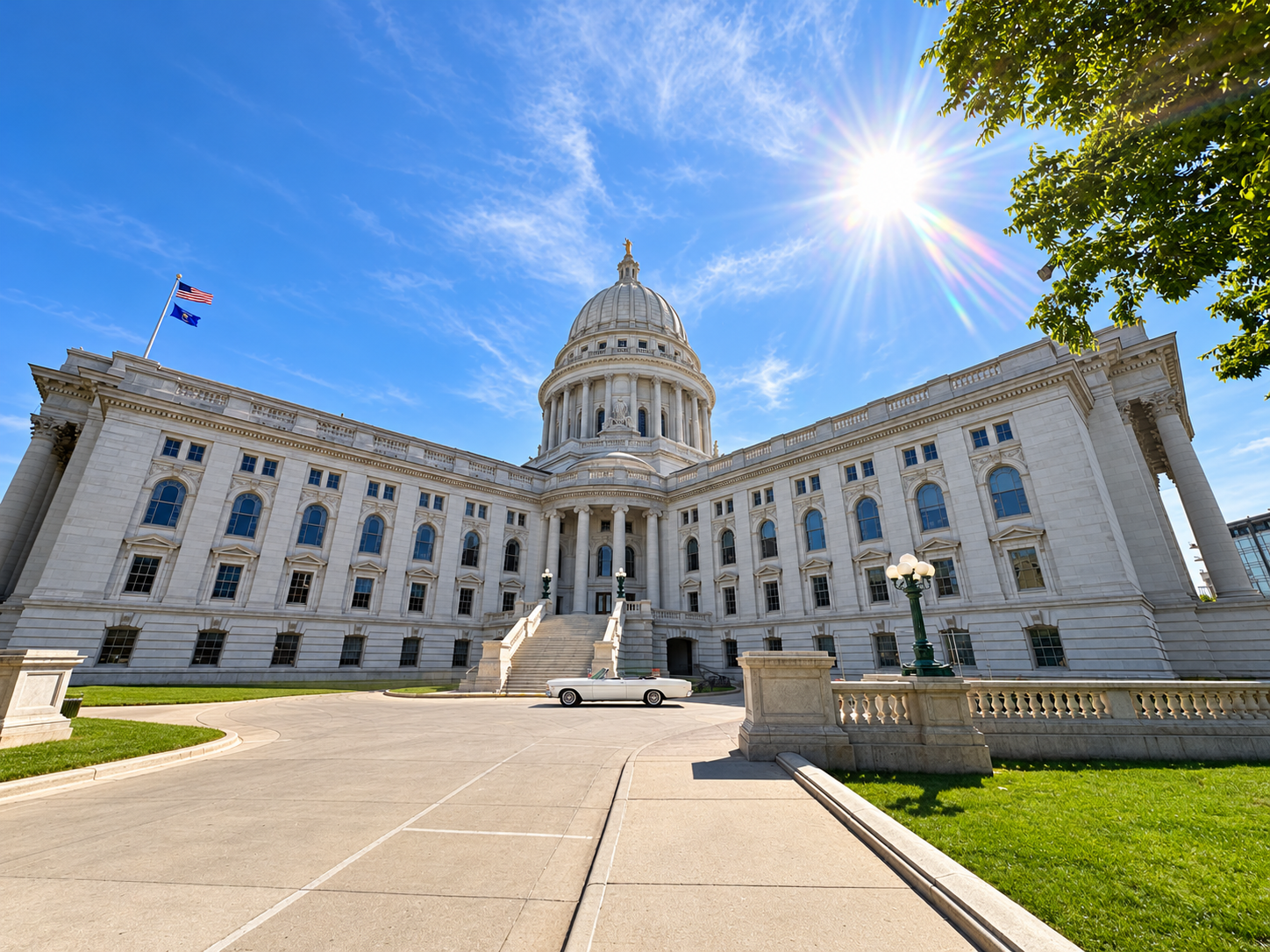 1966 Ford Galaxie in front of the Wisconsin State Capitol in Madison