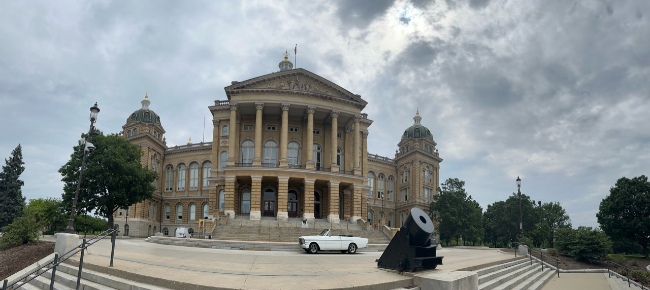 1966 Ford Galaxie in front of the Iowa State Capitol in Des Moines